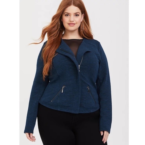 torrid Jackets & Blazers - Torrid STUDIO DOUBLE KNIT MOTO